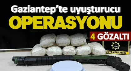 Gaziantep'te 4 kilo uyuşturucu madde ele geçirildi
