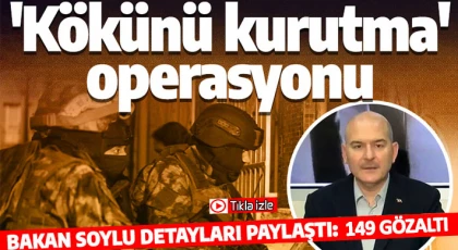 Gaziantep’te Kökünü Kurutma Operasyonu: 149 gözaltı