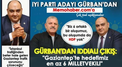 Gürban'dan iddialı çıkış: Gaziantep'te hedefimiz en az 6 milletvekili