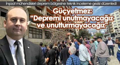 İnşaat mühendisleri deprem bölgesine teknik inceleme gezisi düzenledi