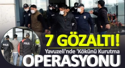 Kökünü Kurutma operasyonu: 7 gözaltı