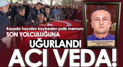 Polis memuru son yolcuğuna uğurlandı, babası tabuta sarılıp gözyaşı döktü
