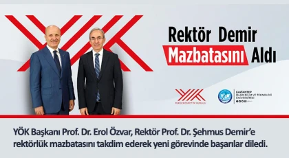 Rektör Demir Mazbatasını Aldı