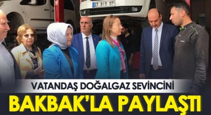 Vatandaş doğalgaz sevincini Bakbak’la paylaştı