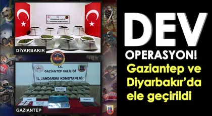 Diyarbakır ve Gaziantep’te toplam 278 kilo uyuşturucu ele geçirildi