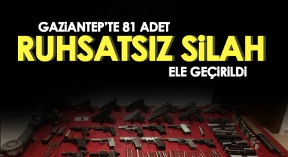 Gaziantep’te 81 adet ruhsatsız silah ele geçirildi