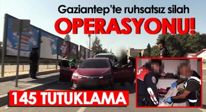 Gaziantep’te çok sayıda ruhsatsız silah ele geçirildi