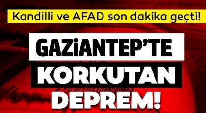 4.1 büyüklüğünde deprem korkutan deprem!
