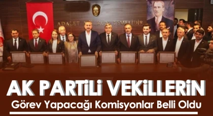 AK Partili vekillerin görev yapacağı komisyonlar belli oldu