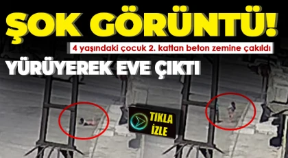 Beton zemine düşen çocuk yaralandı