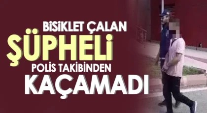  Bisiklet çalan şüpheli polis takibinden kaçamadı