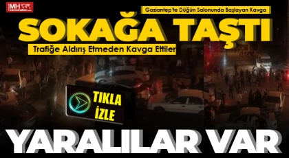 Düğün Salonunda Tekme, Yumruk ve Sopalarla Birbirine Girdiler