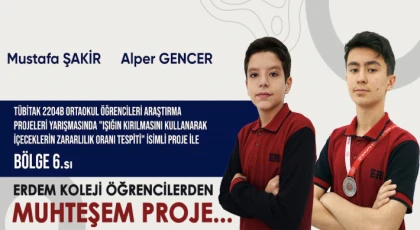 Erdem Koleji öğrencileri projeleri ile yarışmaya damga vurdular