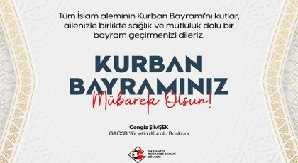 GAOSB Kurban Bayramı mesajı