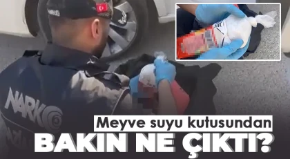 Gaziantep’te meyve suyu kutusunda metamfetamin ele geçirildi