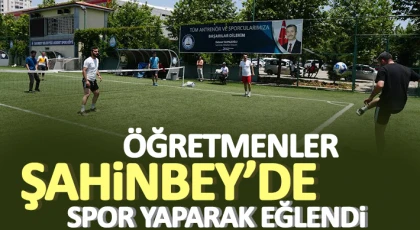 Öğretmenler spor yaparak eğlendi