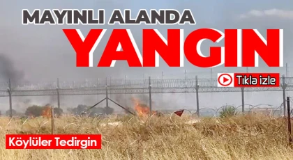 Suriye Sınırındaki Mayınlı Alanda Yangın