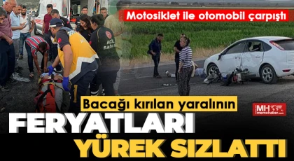 Bacağı kırılan yaralının feryatları yürek sızlattı