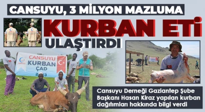 Cansuyu, mazlum ve mağdur diyarlara kardeşliği taşıdı