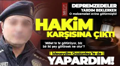 Deprem bölgesindeki yardımları evine götüren polisten pes dedirten savunma!