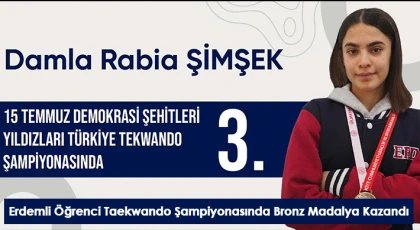 Erdemli Öğrenci Taekwando Şampiyonasında Bronz Madalya Kazandı