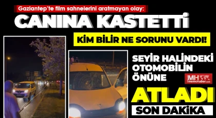Film sahnelerini aratmayan olay: Canına kastetti