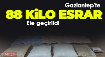 Gaziantep'te bir haftada 88 kilo esrar ele geçirildi
