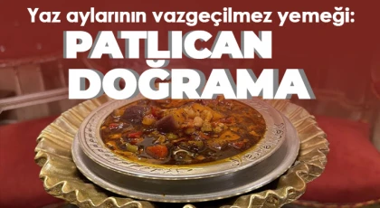 Patlıcanın her yerini kullanarak yemek yapıyorlar