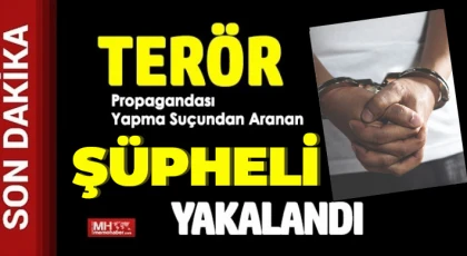 PKK/KCK silahlı terör örgütü propagandası yapmaktan kesinleşmiş cezası bulunan bir kişi yakalandı
