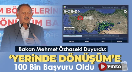 ‘Yerinde Dönüşüm’e 100 Bin Başvuru Oldu