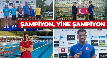 Yüzme branşında 1 altın, 2 gümüş madalya