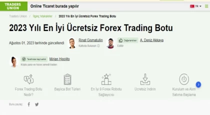 2023'ün En İyi Ücretsiz Forex Robotları: Traders Union'dan Kapsamlı Bir Kılavuz