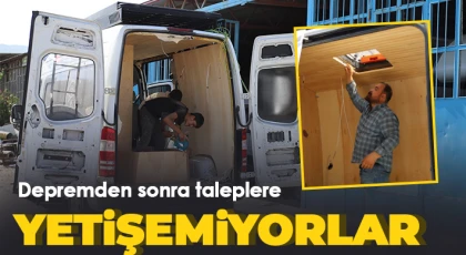 Deprem bölgesinde üretilen karavanlara yoğun ilgi