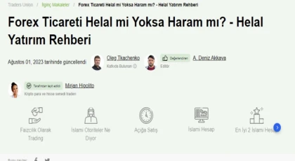 Finans uzmanları bu soruyu cevaplandırdı: Forex Trading Helal mi yoksa Haram mı?