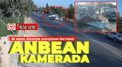 Gaziantep'te iki aracın kafa kafaya çarpıştığı kaza kamerada