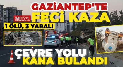 Gaziantep'te kontrolden çıkan hafriyat kamyonu aracı biçti: 1 ölü, 3 yaralı