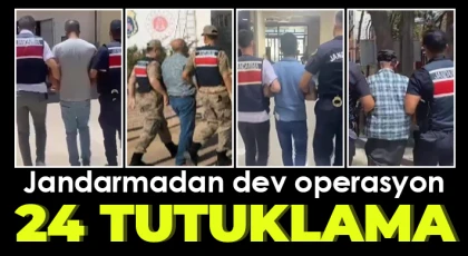 Jandarmadan aranan hırsızlık şüphelilerine operasyon: 24 tutuklama