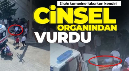 Kemerine tabanca takarken cinsel organından yaralandı