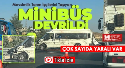 Nizip yolunda minibüs devrildi! Can pazarı yaşandı