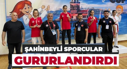 Şahinbeyli sporcular gururlandırdı