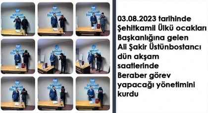 Şehitkamil Ülkü ocakları Başkanlığına Ali Şakir Üstünbostancı getirildi