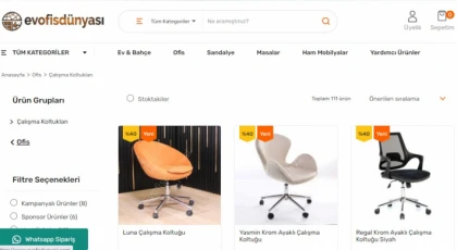 Çalışma Koltuğu Takımları Üretimi