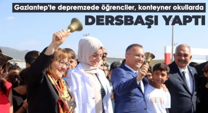 Gaziantep'te depremzede öğrenciler, konteyner okullarda dersbaşı yaptı