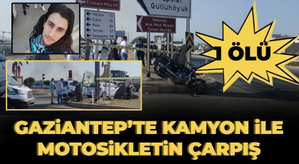 Kamyon ile motosikletin çarpış: 1 ölü