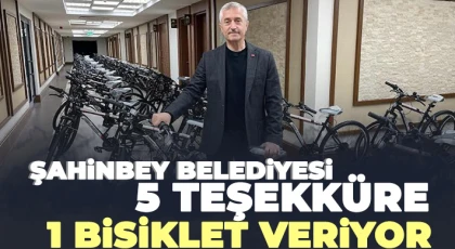 Şahinbey Belediyesi 5 Teşekküre 1 Bisiklet Veriyor