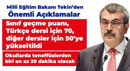 Bakan Yusuf Tekin'den Önemli Açıklamalar!