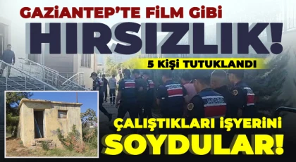 Çalıştıkları iş yerini soyan 5 kişi tutuklandı