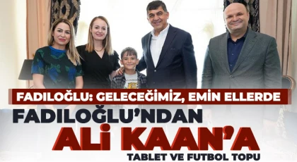 Fadıloğlu’ndan Ali Kaan’a tablet ve futbol topu