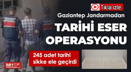 Gaziantep Jandarmadan Tarihi Eser Operasyonu