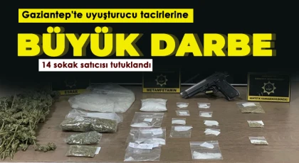 Gaziantep'te 14 sokak satıcısı tutuklandı